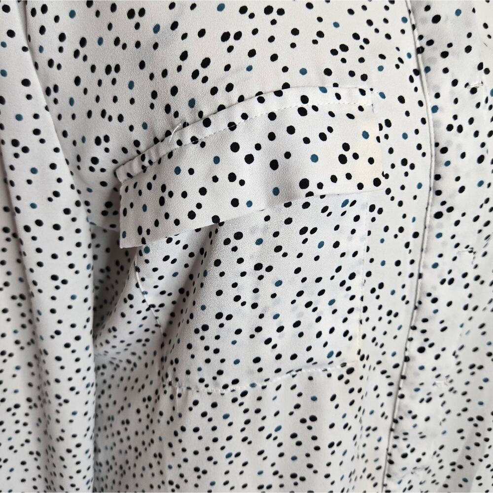 LOFT Womens Collared Button Down Speck Polka Dot … - image 6